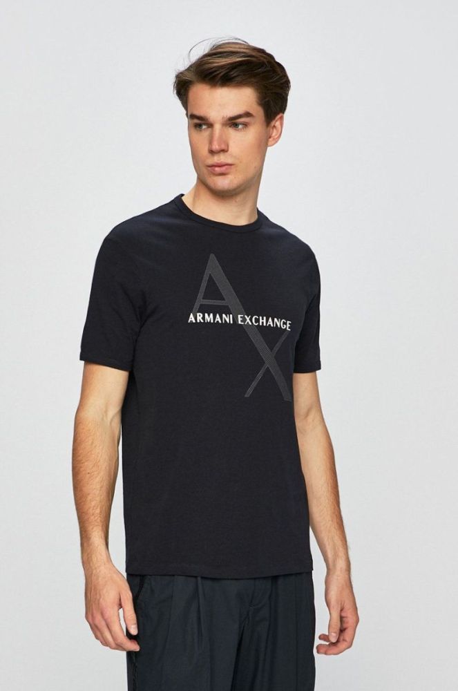 Armani Exchange - Футболка колір темно-синій (319372) фото 4