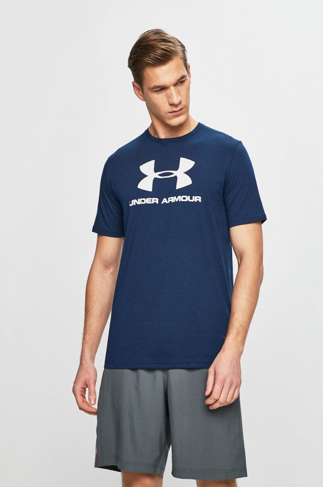 Футболка Under Armour 1329590 колір синій з принтом 1329590-100