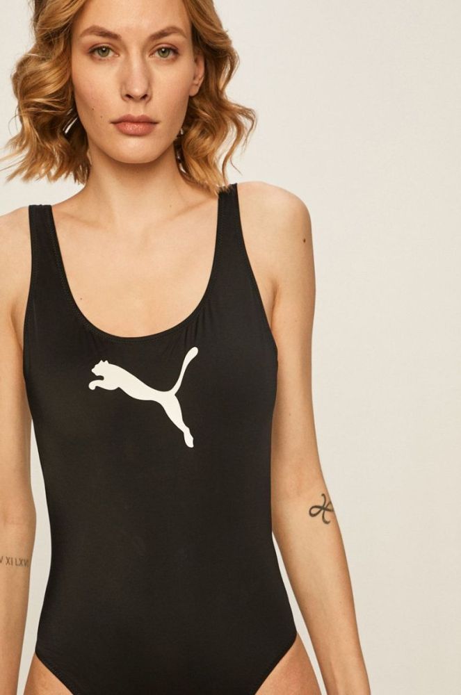 Суцільний купальник Puma 907685 колір чорний м'яка чашечка фото 4