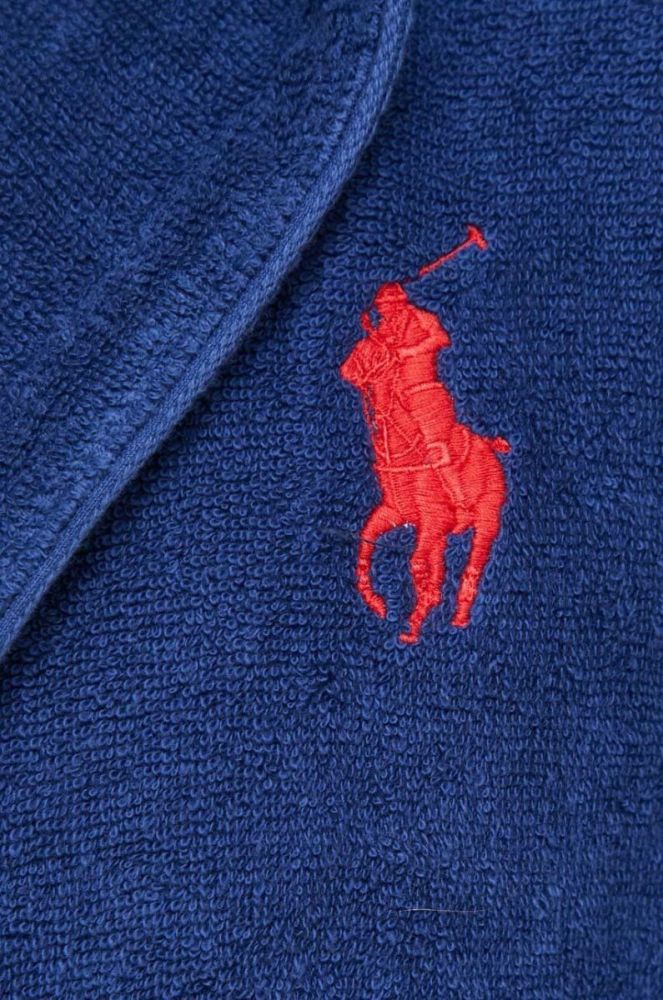 Бавовняний халат Polo Ralph Lauren колір синій (3253925) фото 5