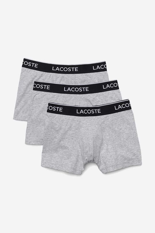 Боксери Lacoste 3-pack чоловічі 5H3389-NUA колір сірий