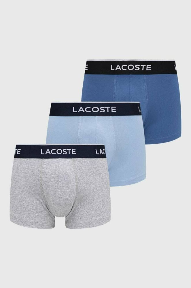 Боксери Lacoste 3-pack чоловічі колір синій 5H3389-NUA (2921742)