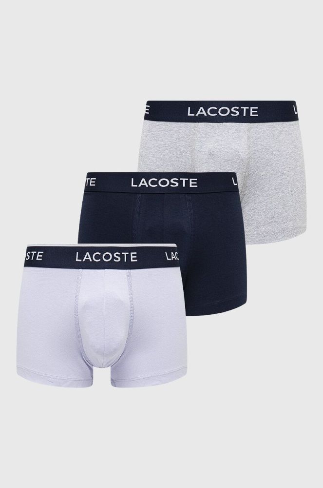 Боксери Lacoste 3-pack чоловічі колір синій 5H3389-NUA (2921747)