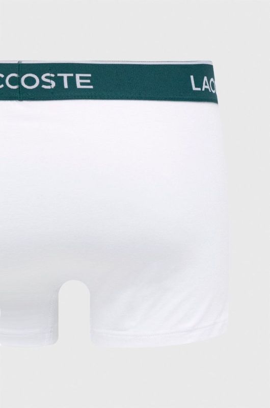 Боксери Lacoste (3-pack) чоловічі колір білий 5H3389-NUA фото 2
