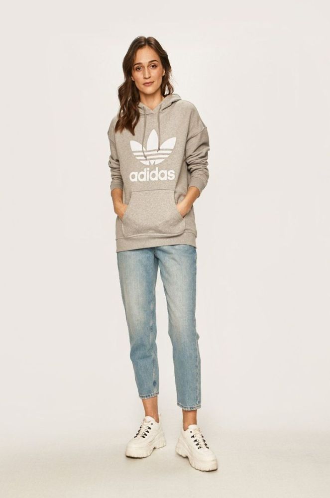 adidas Originals - Кофта FM3304-MGR/WHT колір сірий фото 2