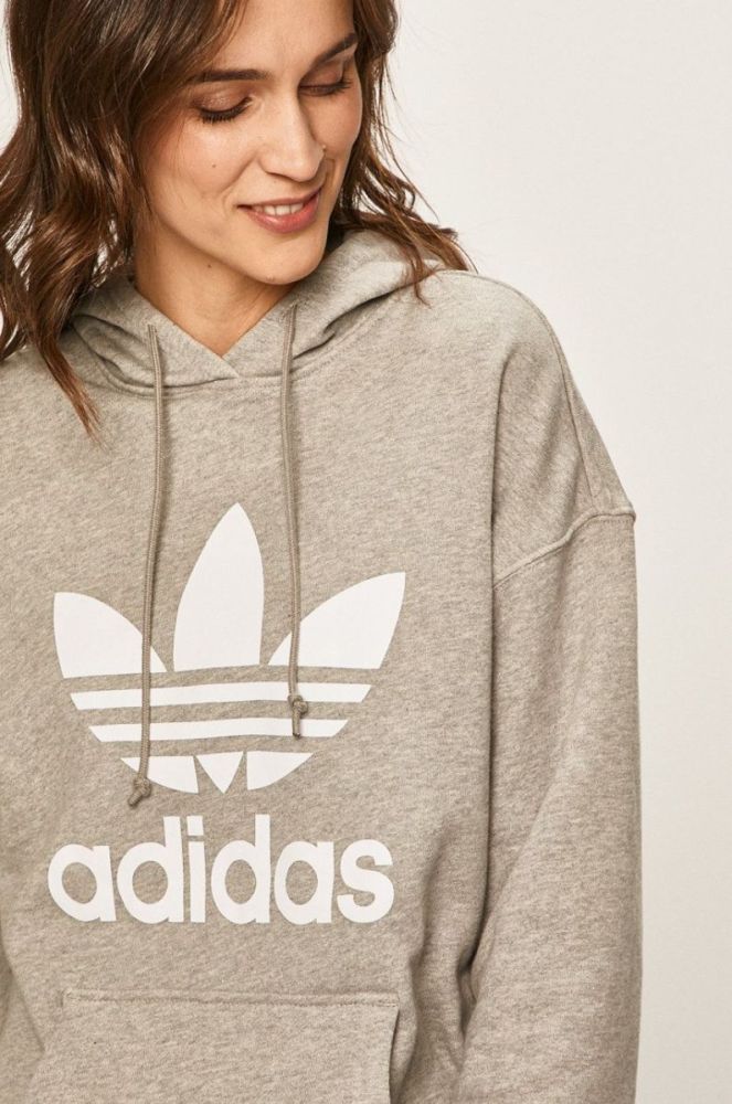 adidas Originals - Кофта FM3304-MGR/WHT колір сірий фото 4