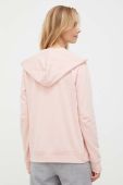 Бавовняна кофта Armani Exchange жіноча колір рожевий з капюшоном з аплікацією