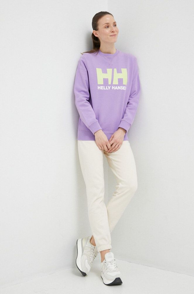 Кофта Helly Hansen жіноча колір фіолетовий з принтом 34003-071