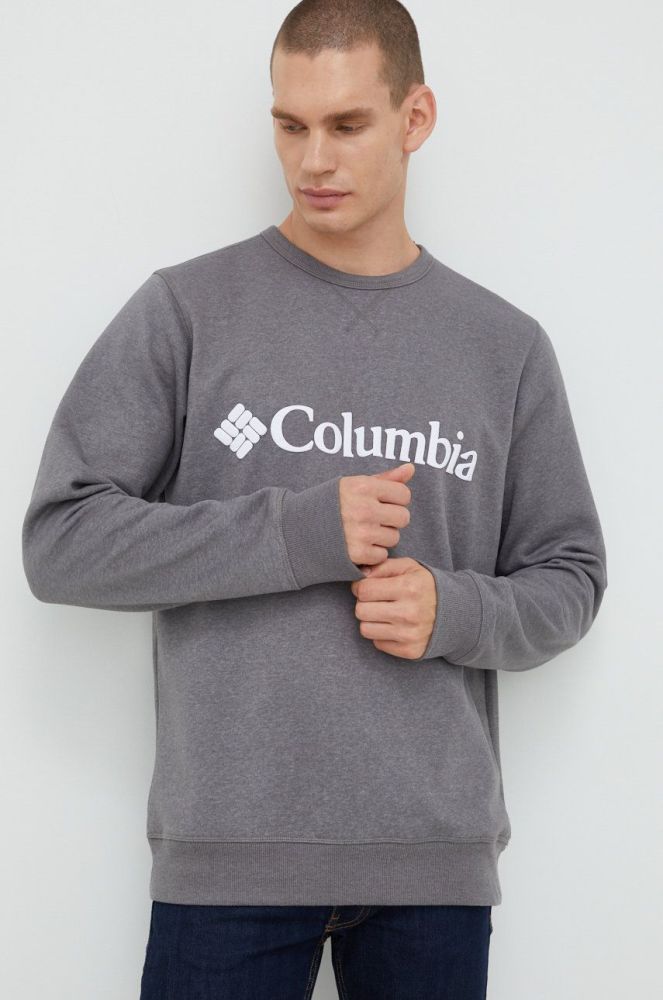 Кофта Columbia чоловіча колір сірий з принтом (2652896)