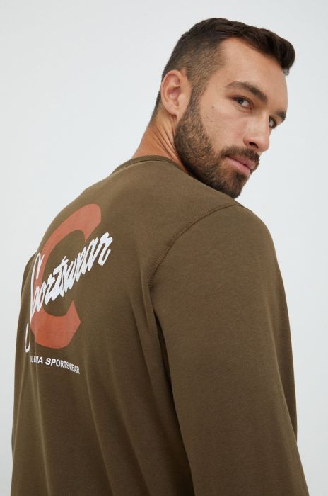 Кофта Columbia чоловіча колір зелений з принтом (2652899)