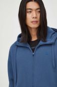 Кофта G-Star Raw чоловіча колір синій з капюшоном однотонна