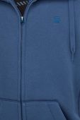 Кофта G-Star Raw чоловіча колір синій з капюшоном однотонна