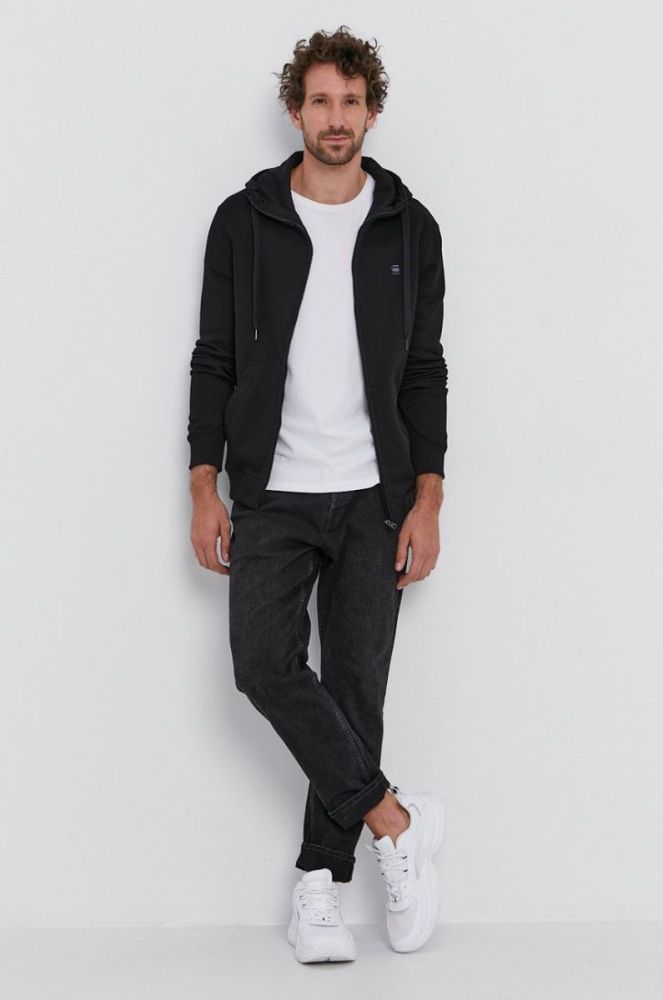 Кофта G-Star Raw чоловіча колір чорний гладка фото 2