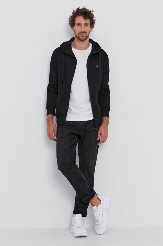 Кофта G-Star Raw чоловіча колір чорний гладка фото 2