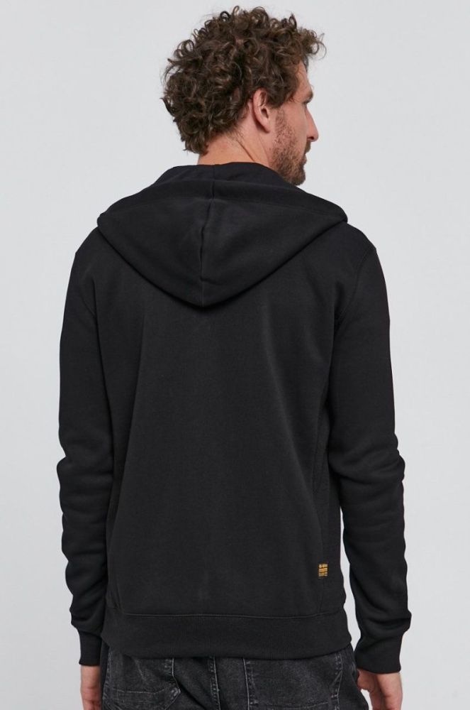 Кофта G-Star Raw чоловіча колір чорний гладка фото 3