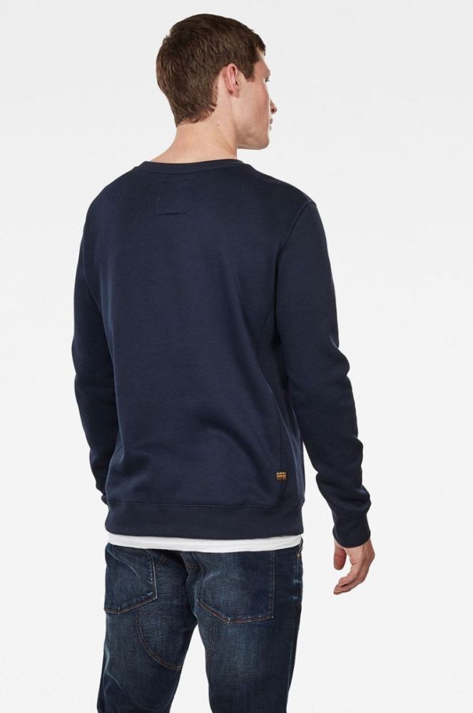 Кофта G-Star Raw чоловіча колір синій однотонна (446307) фото 3