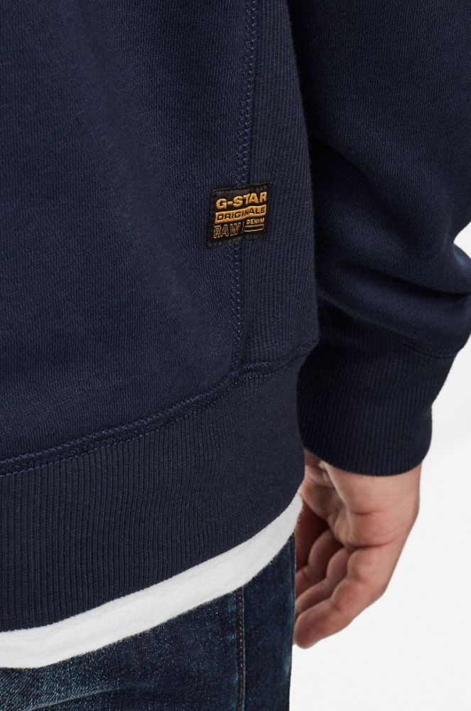 Кофта G-Star Raw чоловіча колір синій однотонна (446307) фото 5