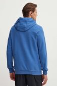 Бавовняна кофта Helly Hansen чоловіча з капюшоном з аплікацією колір блакитний