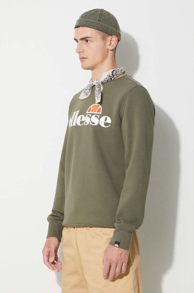 Кофта Ellesse чоловіча колір зелений візерунок SHC07930-DARKGREYMA фото 4