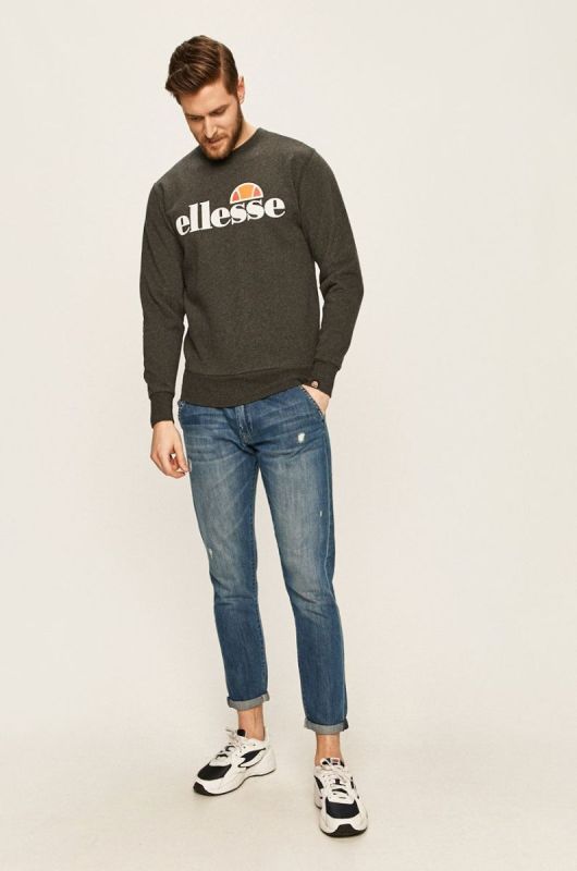 Кофта Ellesse чоловіча колір сірий візерунок SHC07930-DARKGREYMA (571966) фото 2