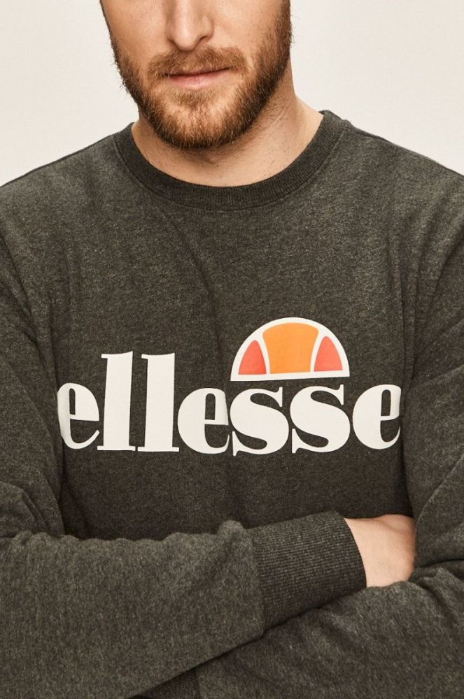 Кофта Ellesse чоловіча колір сірий візерунок SHC07930-DARKGREYMA (571966) фото 4