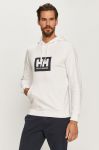 Бавовняна кофта Helly Hansen колір білий з принтом 53289-597