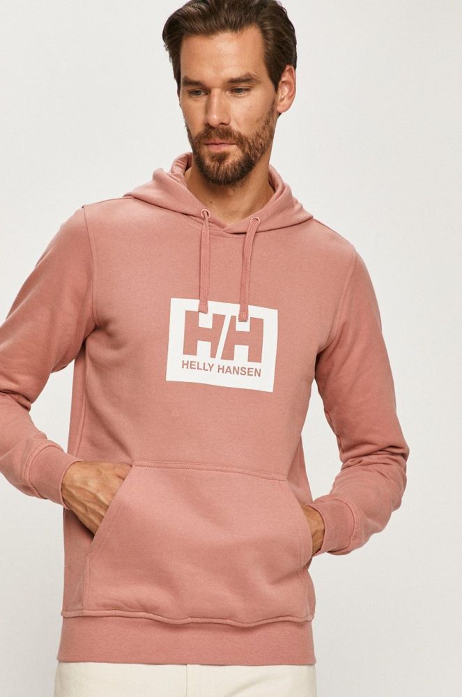 Бавовняна кофта Helly Hansen колір рожевий з принтом 53289-597