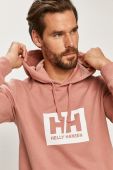 Бавовняна кофта Helly Hansen колір рожевий з принтом 53289-597