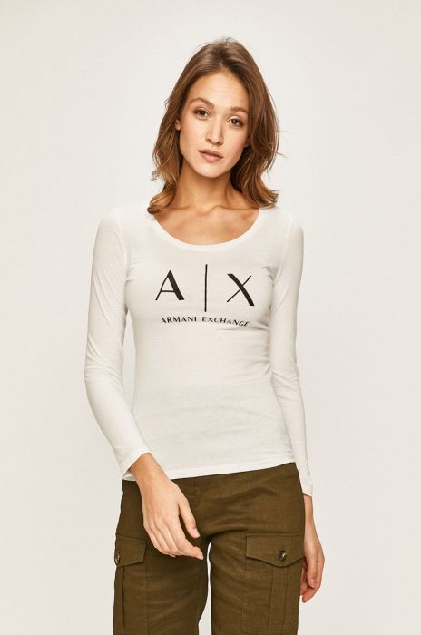 Armani Exchange - Лонгслів колір білий (485627)