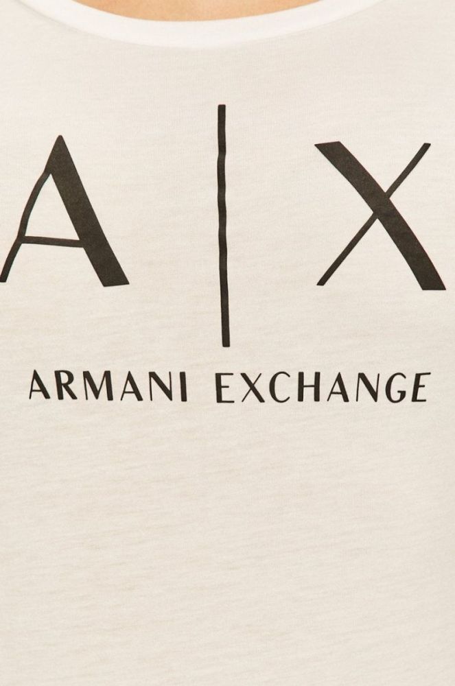 Armani Exchange - Лонгслів колір білий (485627) фото 5