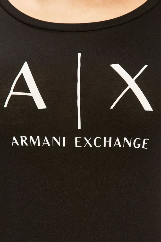 Armani Exchange - Лонгслів колір чорний (485631) фото 5