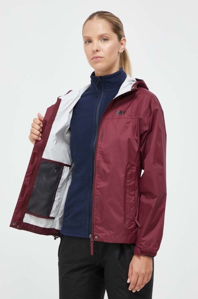 Куртка outdoor Helly Hansen колір бордовий фото 8