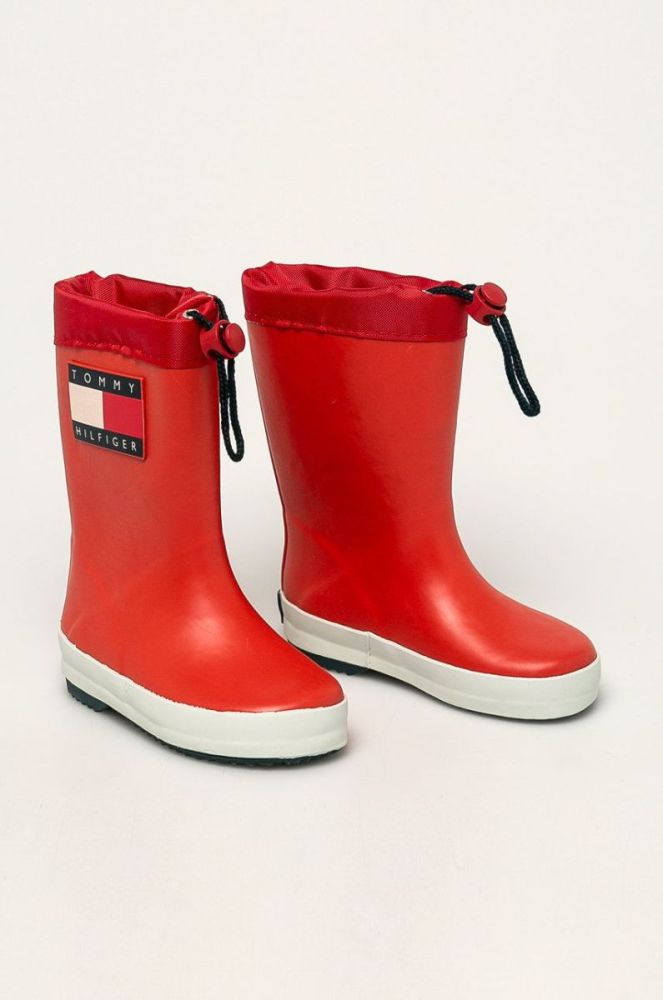 Tommy Hilfiger - Дитячі гумові чоботи колір червоний (510874) фото 2