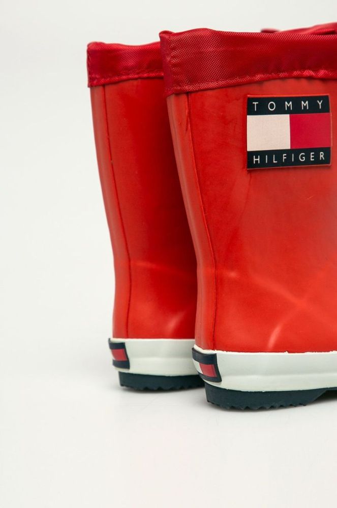 Tommy Hilfiger - Дитячі гумові чоботи колір червоний (510874) фото 3