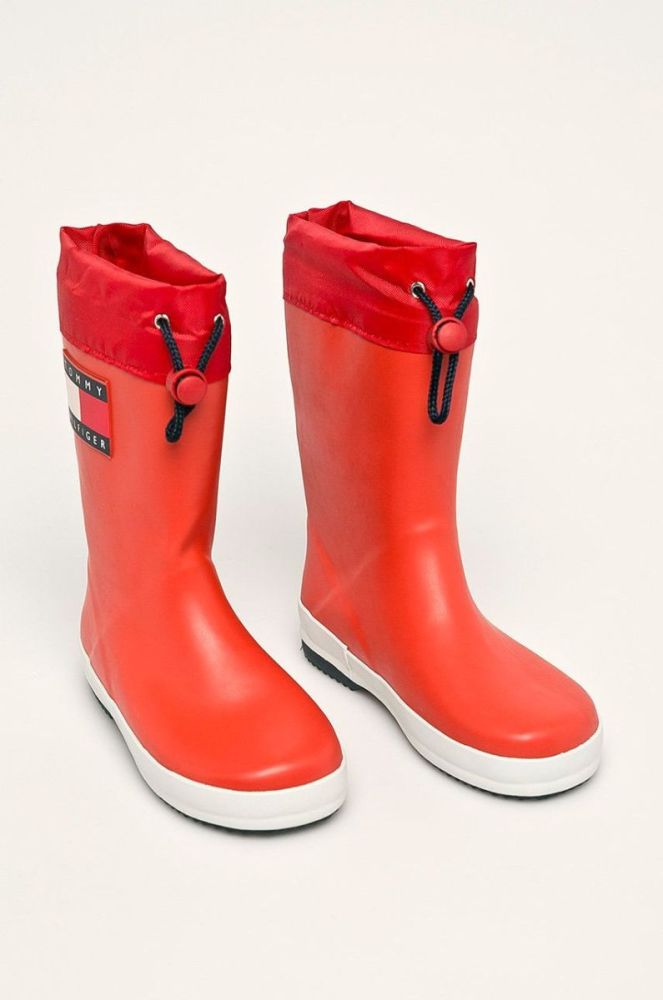Tommy Hilfiger - Дитячі гумові чоботи колір червоний (520482) фото 2