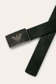 Emporio Armani - Шкіряний ремінь колір чорний (471730)