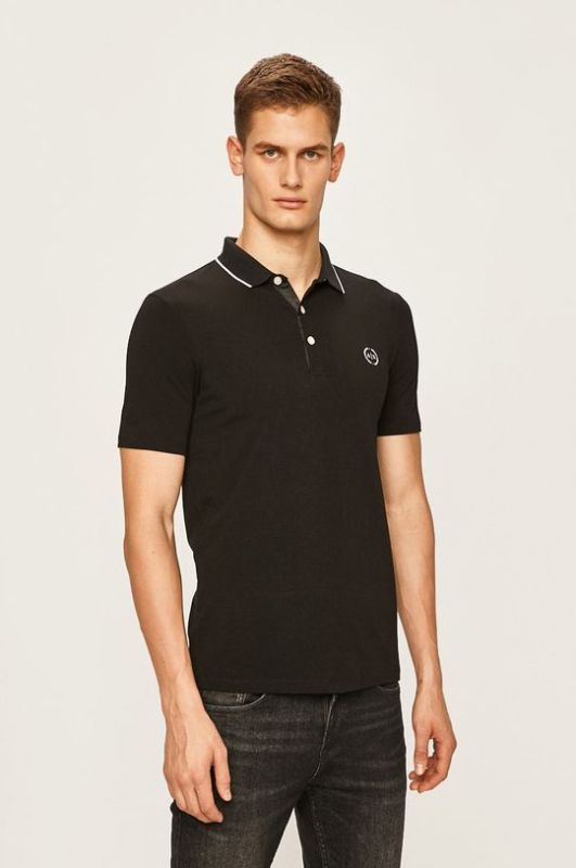 Armani Exchange - Поло колір чорний (518889)