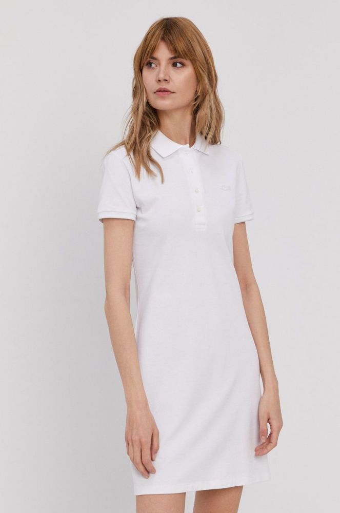 Сукня Lacoste колір білий mini пряма EF5473-001 (2317807)