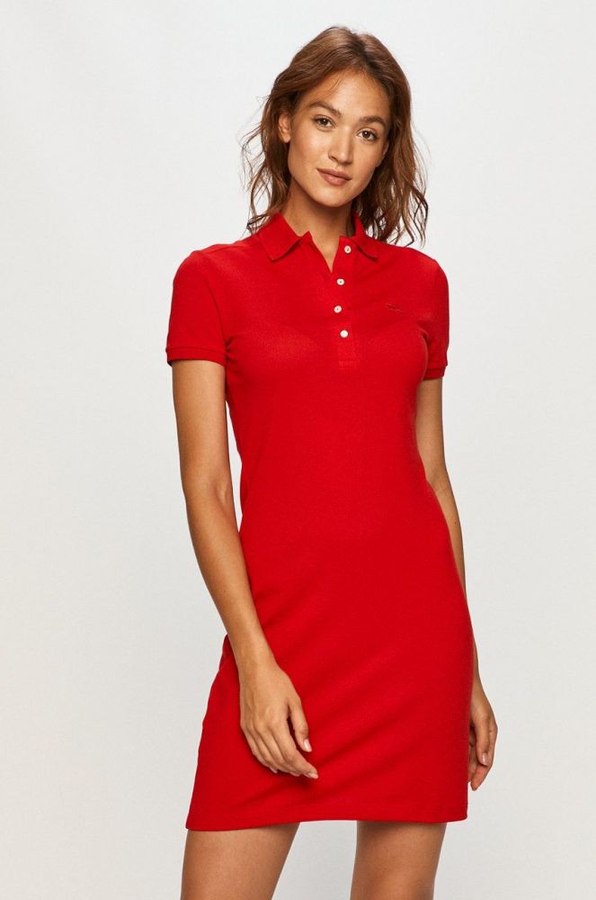 Сукня Lacoste колір червоний mini пряма EF5473-001