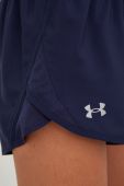 Шорти для бігу Under Armour жіночі колір синій однотонні середня посадка