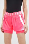 Шорти для тренувань Under Armour жіночі колір рожевий з принтом висока посадка 1351981-662