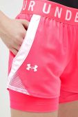 Шорти для тренувань Under Armour жіночі колір рожевий з принтом висока посадка 1351981-662