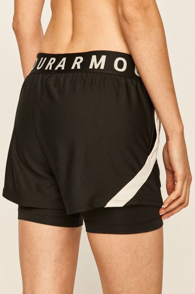 Шорти Under Armour 1351981 жіночі з принтом 1351981-662 колір чорний фото 3