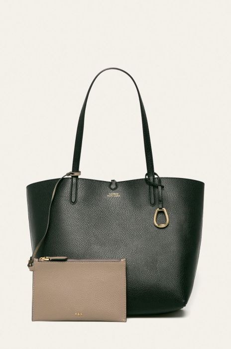 Lauren Ralph Lauren - Двостороння сумочка колір чорний