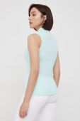 Топ Lacoste жіночий колір бірюзовий з коміром