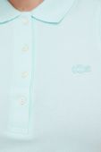 Топ Lacoste жіночий колір бірюзовий з коміром