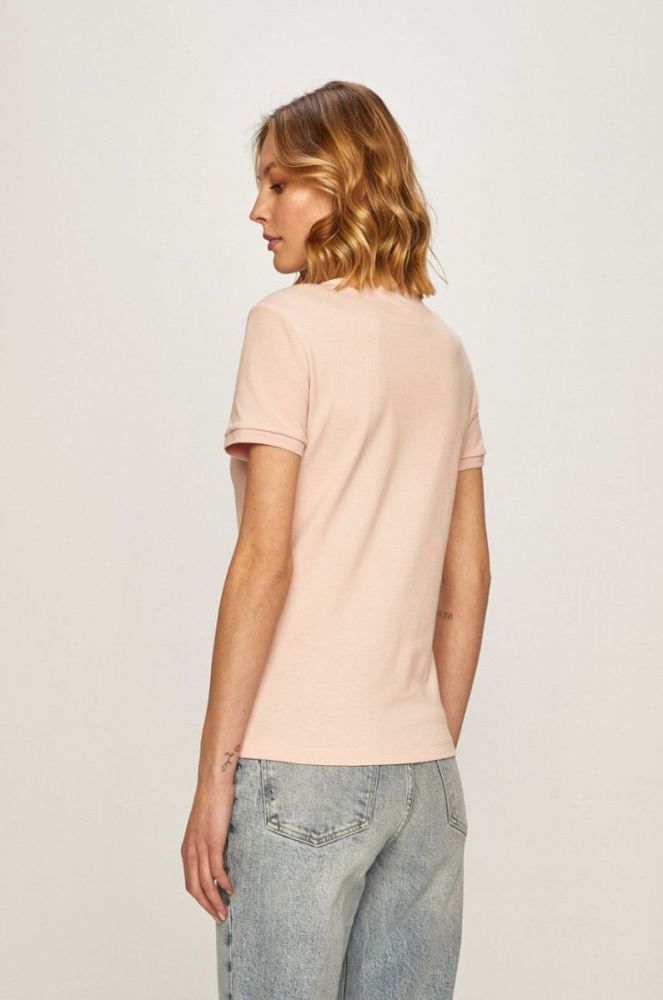 Футболка Lacoste жіноча колір рожевий з коміром PF5462-001 фото 3