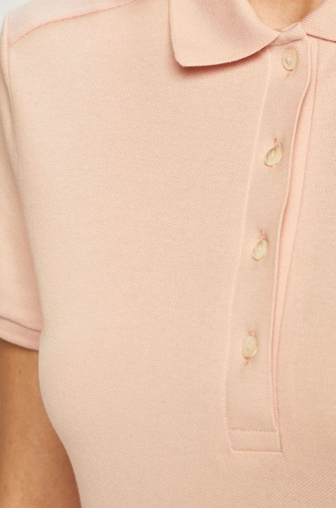 Футболка Lacoste жіноча колір рожевий з коміром PF5462-001 фото 6