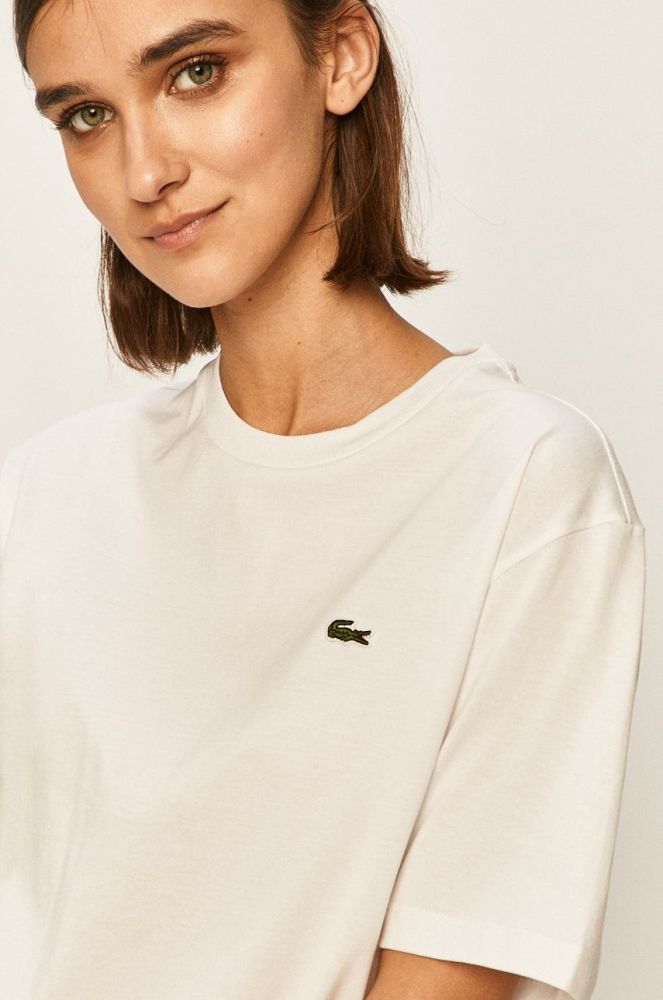 Бавовняна футболка Lacoste колір білий TF5441-001