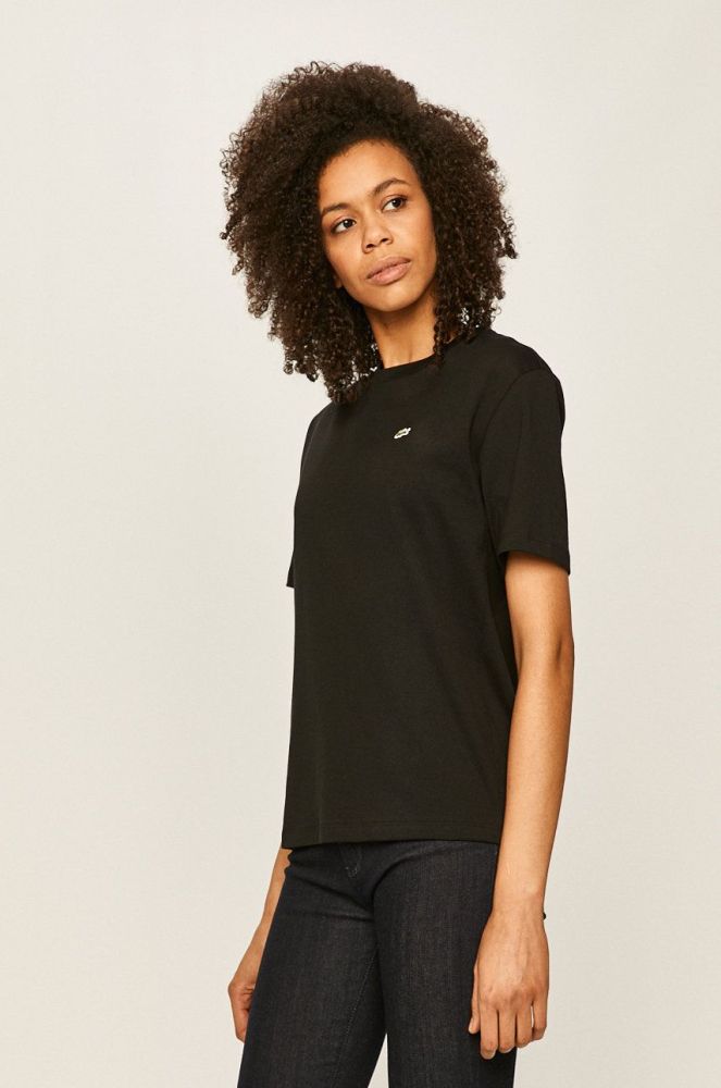 Бавовняна футболка Lacoste колір чорний TF5441-001
